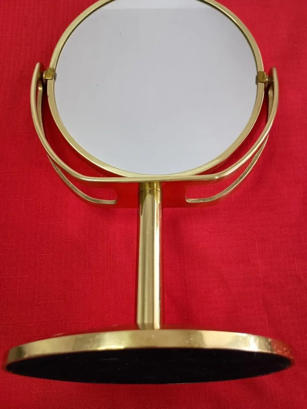 Vintage Brass Vanity Mirror Approximately 13.75